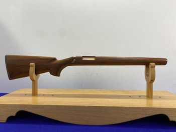 Wood Rifle Stock w/ Black White LIne Buttplate *CLASSIC WALNUT BROWN STOCK*