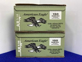 300 Rounds Federal American Eagle 5.56x45 NATO Ammunition *BULK RIFLE AMMO*