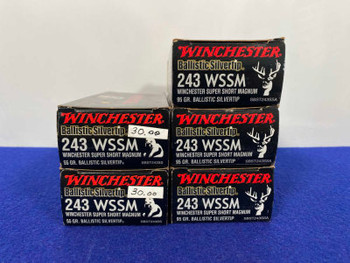 Winchester Ballistic Silvertip .243 WSSM 100Rds *FANTASTIC HUNTING ROUNDS*