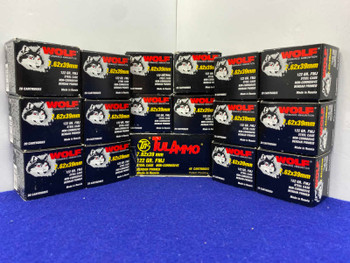 360Rds 7.62x39mm 122Gr FMJ Ammo Wolf + TulAmmo *BERDAN PRIMED AMMUNITION*