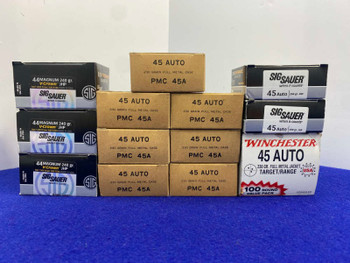 492Rds .45 Auto/.44 Magnum -PMC, SIG, Win Ammunition *BALL & HOLLOW POINT*