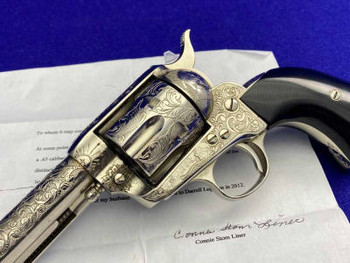 1901 Colt SAA 45Colt 4.75" *BURT SINCLAIR HAND MASTER ENGRAVED* Indian Head