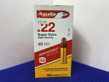 500 Rounds Aguila .22 Long Rifle 40 Grain Ammunition *SOLID POINT DESIGN*