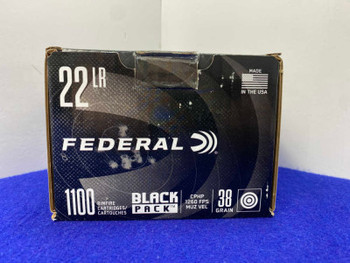 1,100 Rounds Federal .22 Long Rifle 38Gr Ammo *1260 FPS MUZZLE VELOCITY*