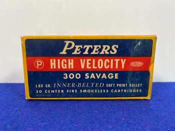 20Rds Peters .300 Savage High Velocity Ammunition *INNER-BELTED BULLETS*