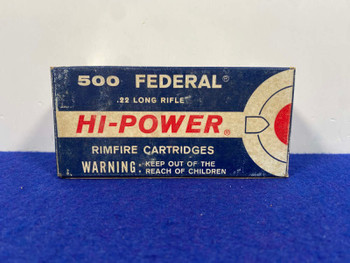 500 Rounds Federal Hi-Power .22 LR Rimfire Ammunition *COPPER PLATED LOAD*