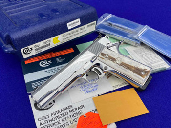 1996 Colt Gold Cup National Match ENHANCED .45 *MIRRORED STAINLESS & STAGS*