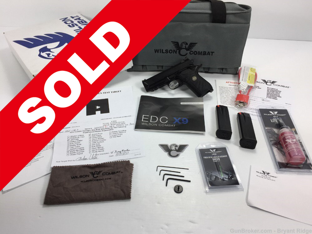 Wilson Combat EDC X9 9MM Black Custom Carry Pistol Factory Fired Only
