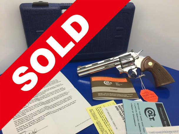 1992 Colt Python .357Mag 6" *MIRRORED BRIGHT STAINLESS