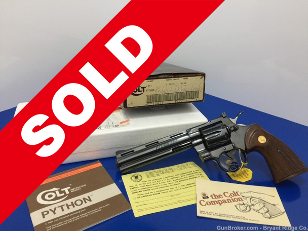 1981 Colt Python 6" .357Mag -COLT ROYAL BLUE FINISH-