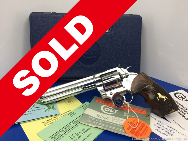 1989 Colt King Cobra .357Mag 6" *BEAUTIFUL BRIGHT STAINLESS*