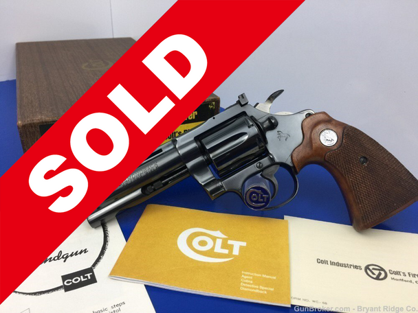 1970 Colt Diamondback .22LR 4" STUNNING Colt Royal Blue