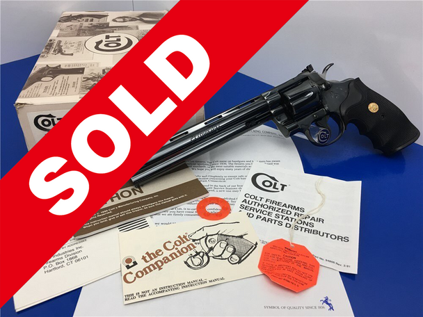 1992 Colt Python ULTRA SCARCE LATE MODEL* Royal Blue 8"