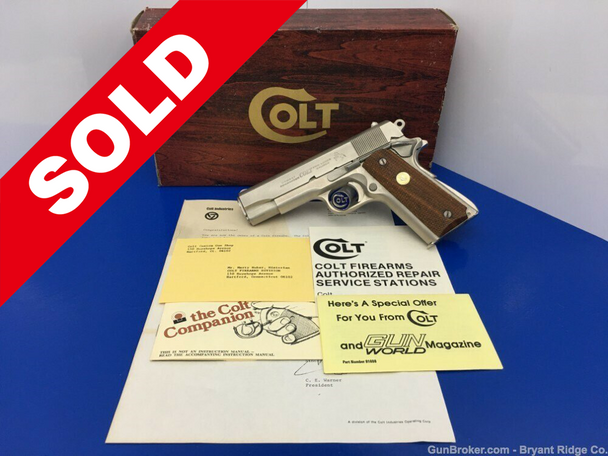 1975 Colt Combat Commander 9mm 4.25" *ULTRA RARE SATIN NICKEL 9MM MODEL*