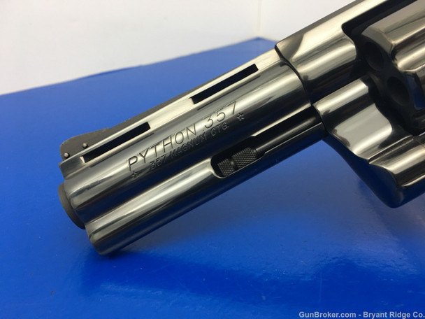 1983 Colt Python 4" Royal Blue *BEAUTIFUL SNAKE SERIES REVOLVER* Incredible