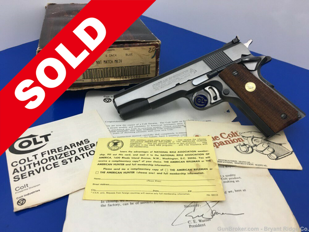 1981 Colt Gold Cup National Match MKIV 45 ACP *AWESOME SERIES 70 COLT 1911*