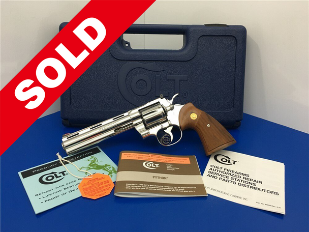 1994 Colt Python *GORGEOUS BRIGHT STAINLESS REVOLVER* Absolutely Stunning