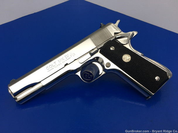 1988 Colt Government MKIV Series 80 45 ACP *GORGEOUS BRIGHT STAINLESS*