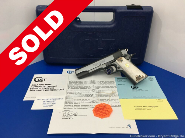 1988 Colt Delta Elite 10mm Blue 5" *GORGEOUS GENUINE STAG GRIPS* Incredible