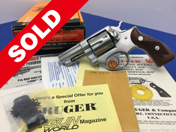 1982 Ruger Speed Six Stainless 2.75" *RARE 9MM SIX SERIES REVOLVER*