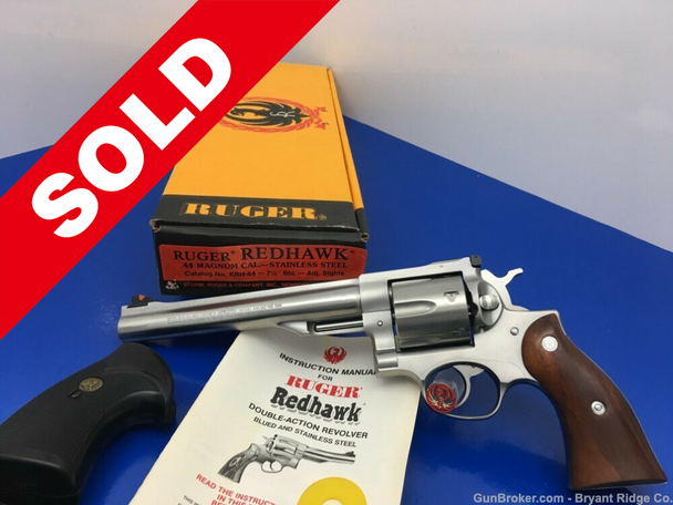 1987 Ruger Redhawk .44 Mag Stainless 7.5" *INCREDIBLE 6-SHOT REVOLVER*