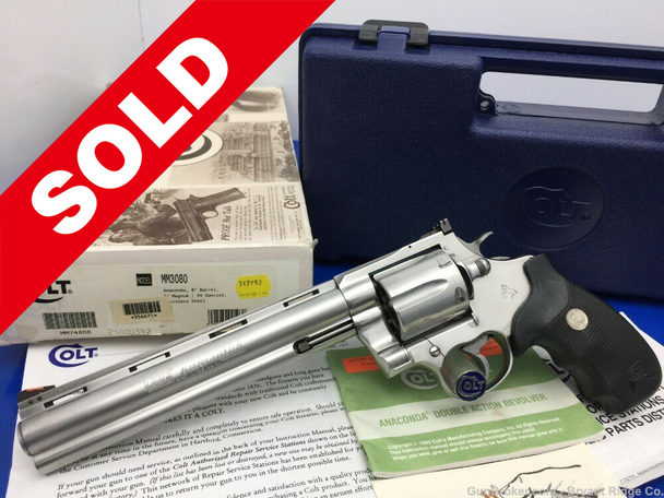 1995 Colt Anaconda .44 Mag Stainless *ULTRA DESIRABLE 8" BARREL*