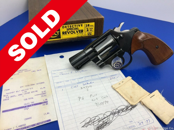 1971 Colt Detective Special 2" Blue .38 Spl *STUNNING FOURTH ISSUE MODEL*