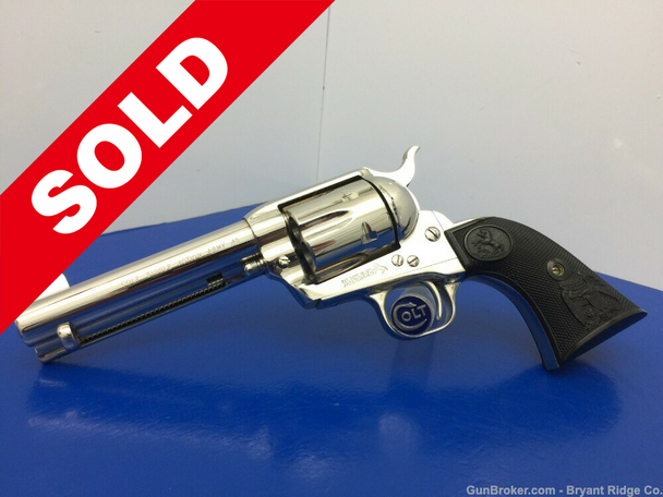 Colt Single Action Army .45colt 4.75" *BREATHTAKING BRIGHT NICKEL MODEL*