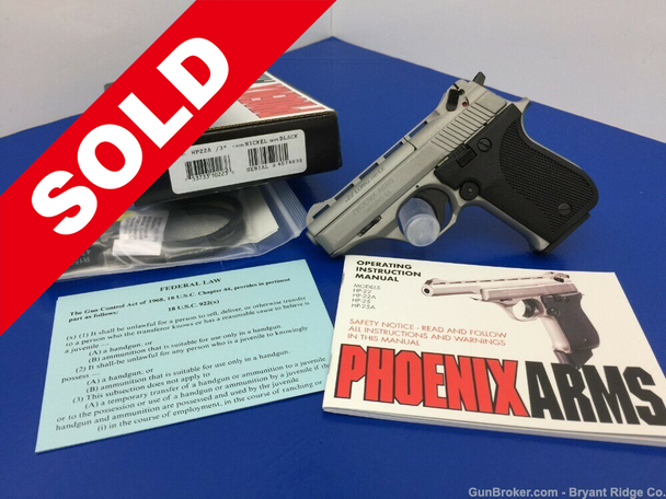 Phoenix Arms HP22A .22 LR Satin Nickel 3" *FACTORY NEW IN BOX*