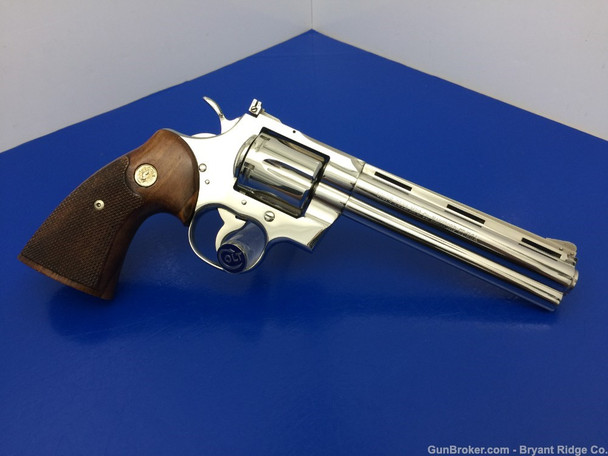 1970 Colt Python .357 Mag 6" Nickel *BOXED WITH FACTORY TEST FIRE TARGET* 1970 Colt Python .357 Mag 6" Nickel *BOXED WITH FACTORY TEST FIRE TARGET*