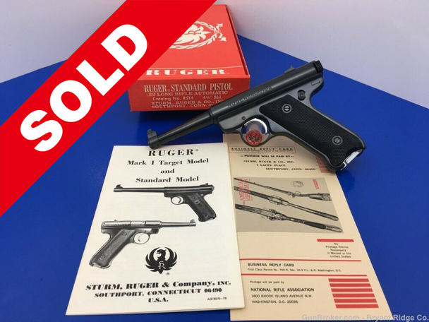 1976 Ruger Standard .22 LR 4.75" *CONSUMER UNFIRED* Pristine/LNIB Example