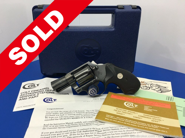 1995 Colt Detective Special .38 SPL Blue 2" *RARE BOBBED HAMMER MODEL*