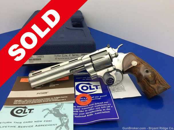 2002 Colt Python Elite .357 Mag Stainless 6" *COLT CUSTOM SHOP EXCLUSIVE*