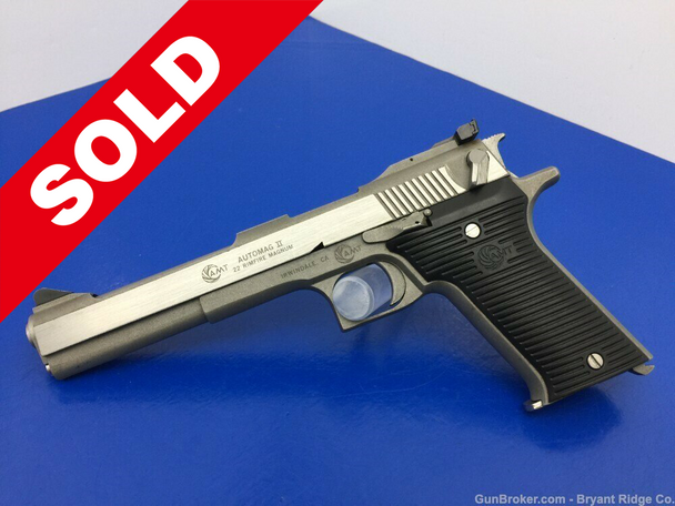 AMT Automag II .22 WMR Stainless 6" *INCREDIBLE SEMI-AUTO RIMFIRE PISTOL*