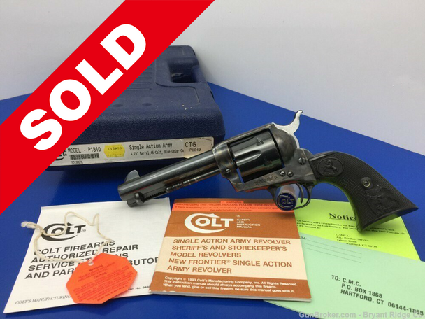 1998 Colt SAA .45 Colt Blue 4.75" *ICONIC SINGLE ACTION ARMY REVOLVER*