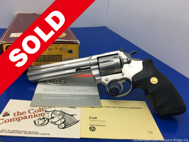 1987 Colt King Cobra .357 Mag Stainless 6" *STUNNING SNAKE*