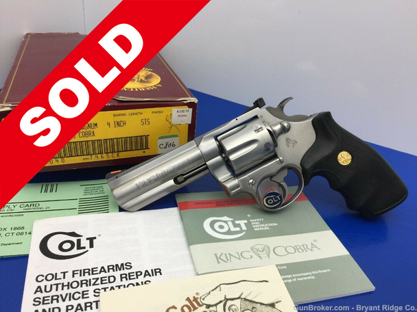 1988 Colt King Cobra .357 Mag Stainless 4" *AWESOME COLT SNAKE!*