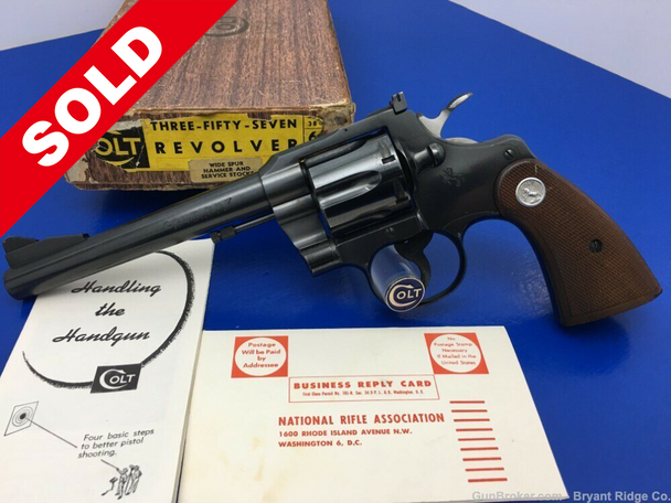 1959 Colt Model Three-Fifty-Seven .357 Mag Blue 6" ABSOLUTELY EXTRAORDINARY