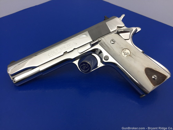 Colt Government MKIV .45acp *INCREDIBLY BREATHTAKING BRIGHT STAINLESS* Mint