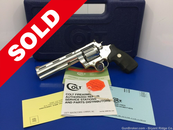 1993 Colt Anaconda *BREATHTAKING* Bright Stainless *ULTRA RARE .45 MODEL*