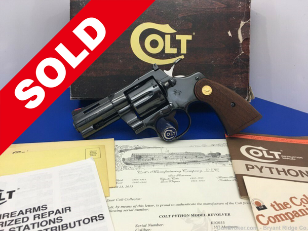 1984 Colt Python .357 Mag Blue *HOLY GRAIL 3" PYTHON* Collector Grade!