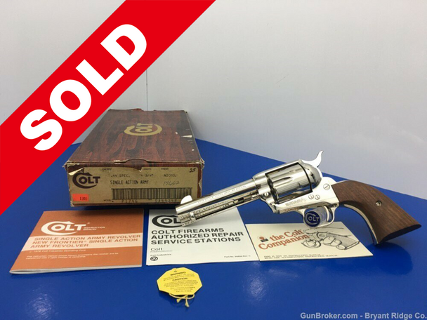 Colt Single Action Army 4.75" *ULTRA RARE NICKEL FINISH MODEL* Pristine!!