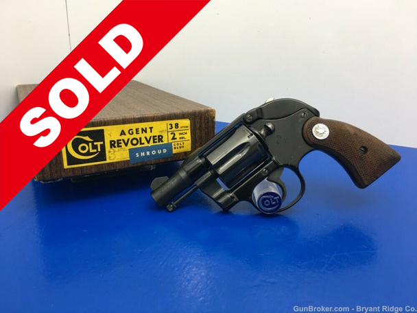 1968 Colt Agent .38 Special Blue 2" *DESIRABLE SCARCE SHROUDED HAMMER*