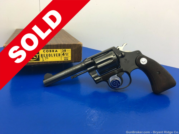 1966 Colt Cobra .38spl RARE 4" *AMAZING FIRST ISSUE MODEL*