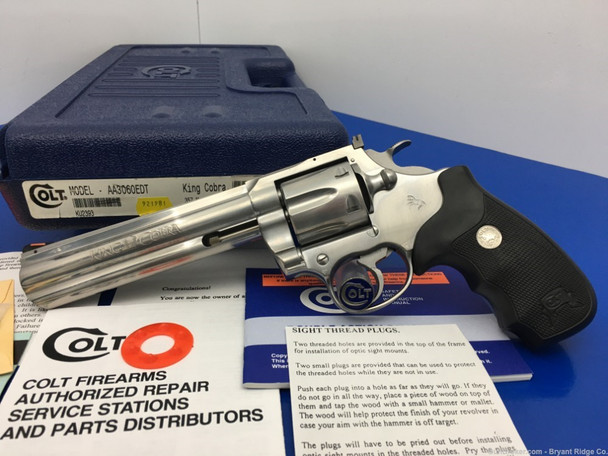 1998 Colt King Cobra .357 Mag Stainless 6" *FINAL YEAR OF PRODUCTION MODEL*