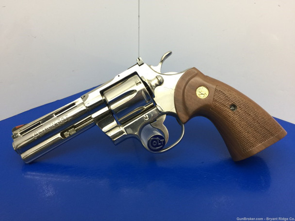 1976 Colt Python .357 Mag 4" *HIGHLY DESIRABLE NICKEL FINISH*