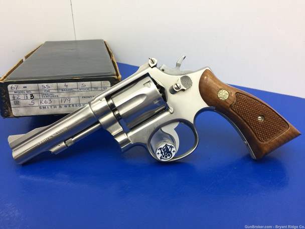 1974 Smith Wesson 67 .38 Spl *RARE EARLY MODEL - STAINLESS STEEL SIGHTS!* 