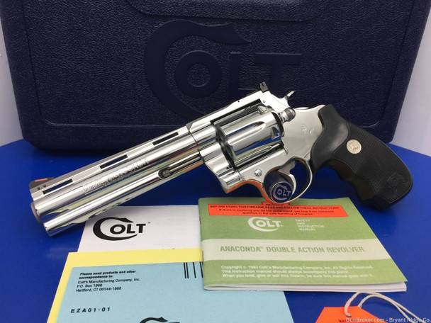 1995 Colt Anaconda .44 Mag 6" *STUNNING BRIGHT STAINLESS FINISH!*