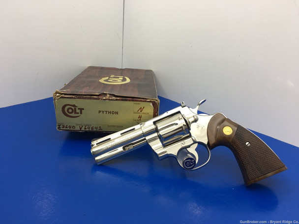 1979 Colt Python .357 Mag 4" *SOUGHT AFTER NICKEL MODEL* Stunning Piece