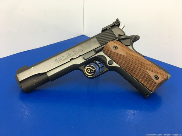 1985 Colt Series 80 Government .45 ACP Blue *JIM CLARK CUSTOM HARD BALL*